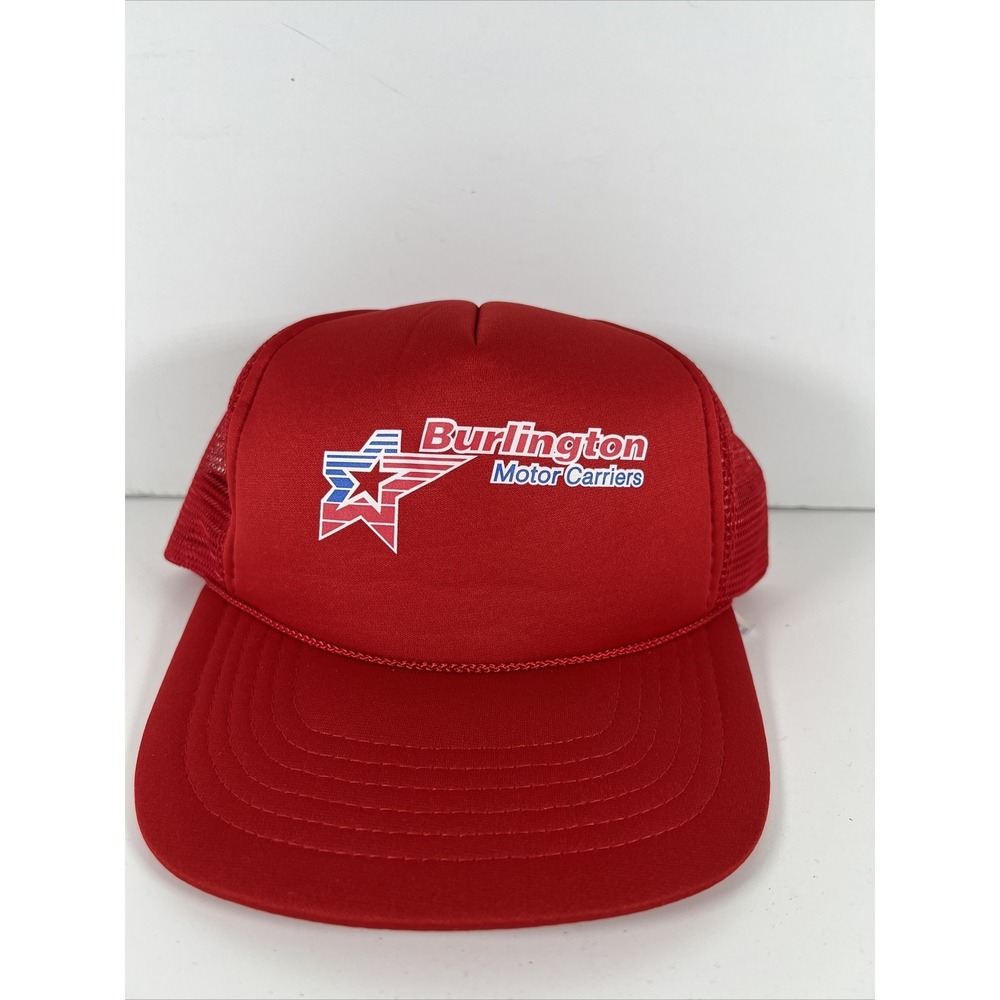 Burlington Motor Carrier Trucker Hat/Cap-Mesh/Snap Back Adjustable‎ KC RED